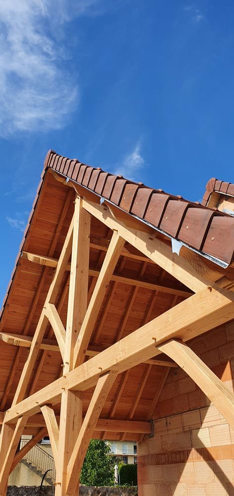 Ferme apparente en bois