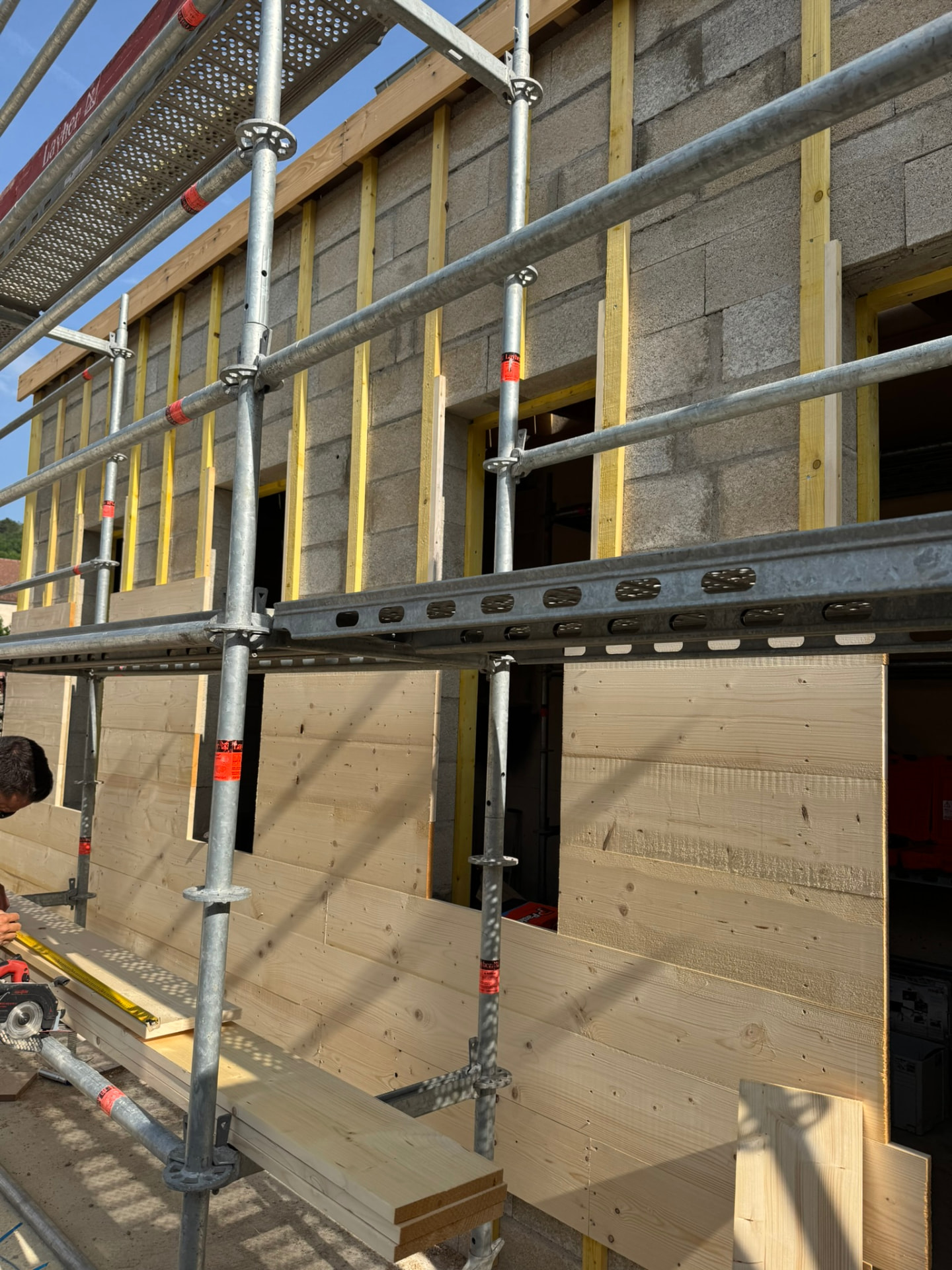 Parois d’un bâtiment à ossature bois
