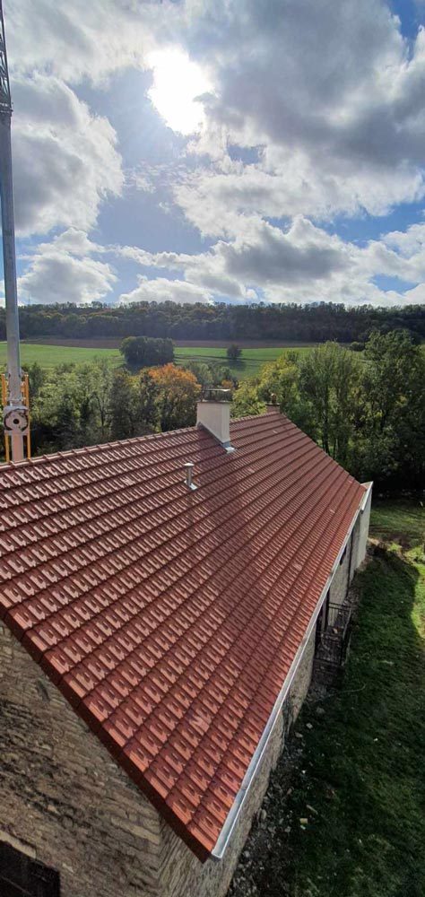 Toiture vue depuis les hauteurs